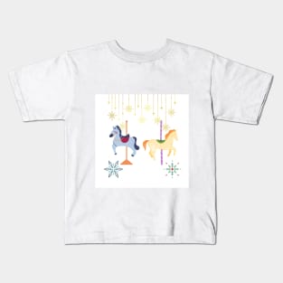 Christmas Horse Toy Nutcracker Kids T-Shirt